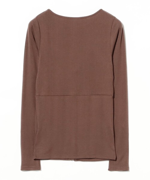 Ray BEAMS(レイビームス)の「【別注】MILLER / ロングスリーブ Tシャツ(Tシャツ/カットソー・レディース・ダークブラウン/ブラック・ONE SIZE)」の9枚目の写真