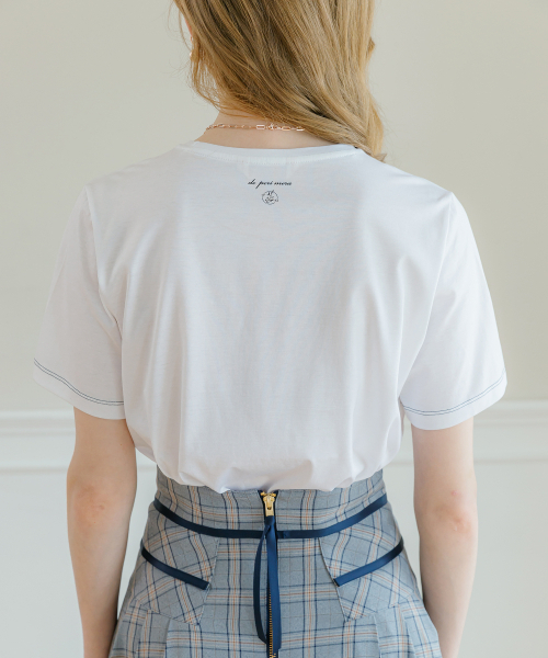 DE PERI MERA(ペリー メラ)の「パンジーシャイニーティーシャツ(ホワイト)(Tシャツ/カットソー・レディース・その他・FREE)」の2枚目の写真