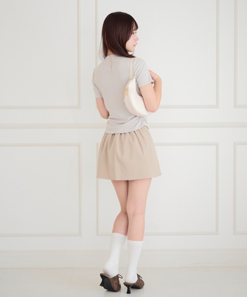 ALLuRing ChaRm(アリュリングチャーム)の「Faux Layered Cardigan / フェイクレイヤードカーディガン(シャツ/ブラウス・レディース・ライトグレー/ブラック/ベージュ/ライトブルー・FREE)」の16枚目の写真