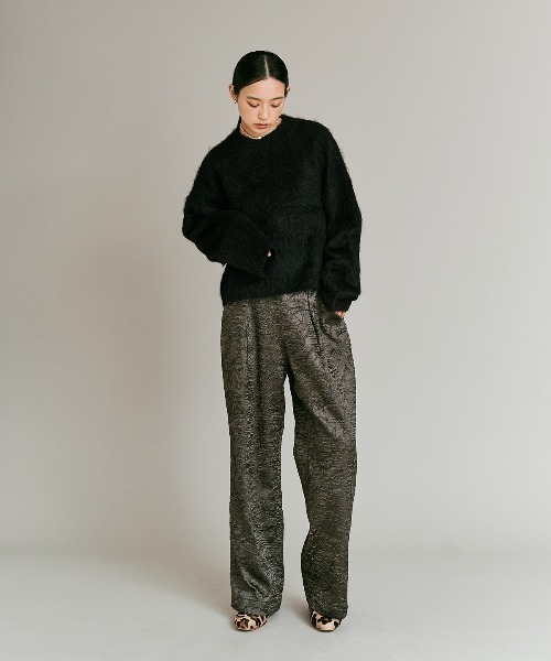 W:Huku(フーク)の「モヘア シャギー ショート ニット トップス / Mohair Shaggy Short Knit Top(ニット/セーター・レディース・ベージュ系その他/ライム/ブラウン/ブラック/チャコール・FREE)」の21枚目の写真