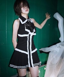DustDevil（ダストデビル）の「『DustDevil/ダストデビル』Chain Tie Corset One-piece/チェーンタイコルセットワンピース（シャツ/ブラウス）」