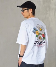 Leyline（レイライン）の「【Leyline】vivid flours print tee / フラワーバックプリント ビッグシルエットT（Tシャツ/カットソー）」