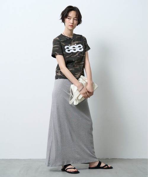 NUJOH(ヌゾ)の「Camouflage Logo Tee / 迷彩ロゴTシャツ(Tシャツ/カットソー・レディース・カーキ・FREE)」の10枚目の写真