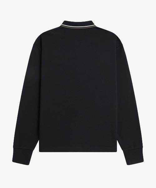 FRED PERRY（フレッドペリー）の「【先行予約受付中】Tipped Collared Sweatshirt／ティップカラースウェットポロシャツ（スウェット・メンズ・ブラック/カーキ・L/S/M）」の15枚目の写真