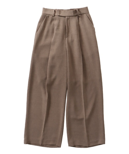 DRESSLAVE(ドレスレイブ)の「B7 / melange twill wide pants(メランジツイルワイドパンツ)(スラックス・レディース・モカ/ライトベージュ・36/38)」の2枚目の写真