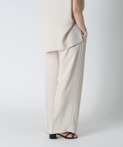 DRESSLAVE(ドレスレイブ)の「B7 / melange twill wide pants(メランジツイルワイドパンツ)(スラックス・レディース・モカ/ライトベージュ・36/38)」の4枚目の写真