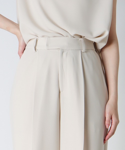 DRESSLAVE(ドレスレイブ)の「B7 / melange twill wide pants(メランジツイルワイドパンツ)(スラックス・レディース・モカ/ライトベージュ・36/38)」の5枚目の写真