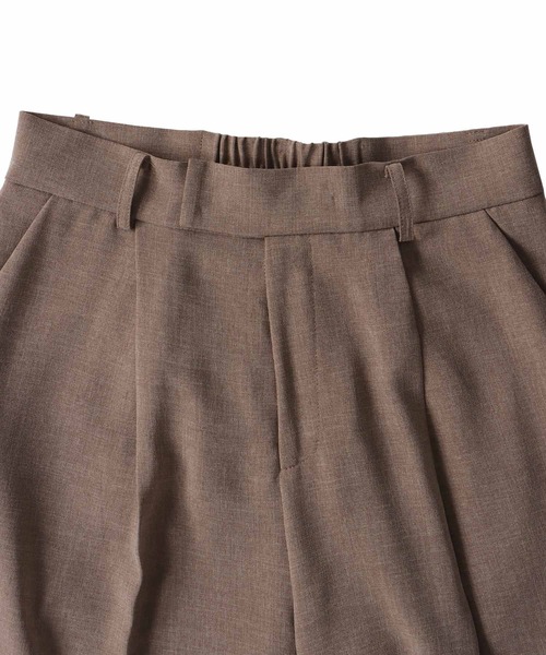 DRESSLAVE(ドレスレイブ)の「B7 / melange twill wide pants(メランジツイルワイドパンツ)(スラックス・レディース・モカ/ライトベージュ・36/38)」の8枚目の写真