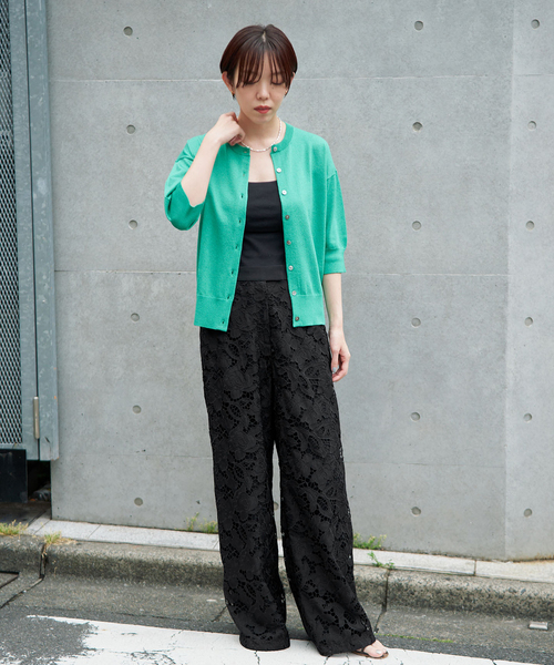 IENA（イエナ）の「《セットアップ対応》バックイージーパンツ（その他パンツ・レディース・ブラック・38/36）」の2枚目の写真