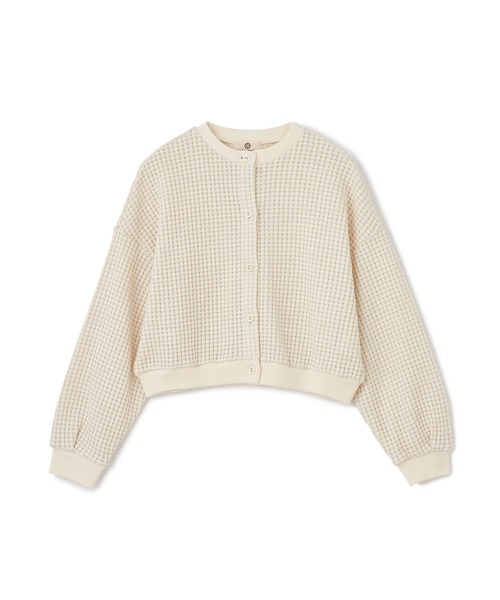 SEAGREEN（シーグリーン）の「SEAGREEN(シーグリーン) BIG WAFFLE CARDIGAN（カーディガン/ボレロ・レディース・グリーン/ブラウン/クリーム/ブラック・1/2）」の3枚目の写真