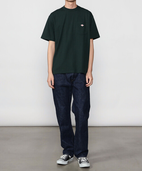 DANTON(ダントン)の「DANTON | ポケット クルーネックTシャツ SOLID MEN(Tシャツ/カットソー・メンズ・ダークグリーン・XL/L/S/M)」の2枚目の写真