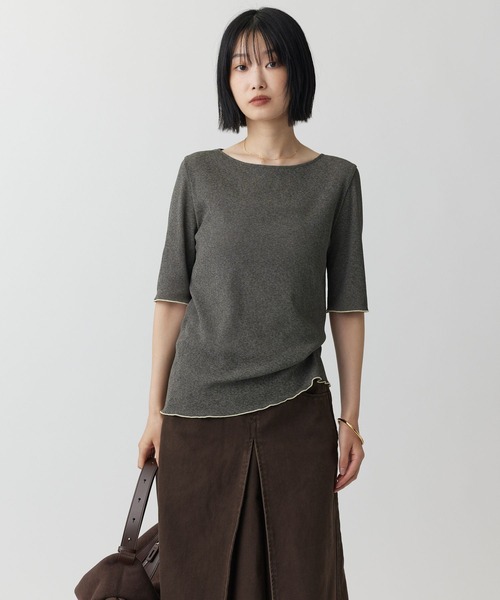 BABYLONE（バビロン）の「シアーメロウカットソー［洗濯可］（Tシャツ/カットソー・レディース・ブラウン/カーキ・フリー）」の3枚目の写真
