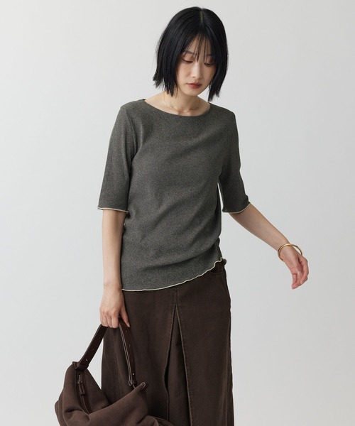 BABYLONE（バビロン）の「シアーメロウカットソー［洗濯可］（Tシャツ/カットソー・レディース・ブラウン/カーキ・フリー）」の4枚目の写真