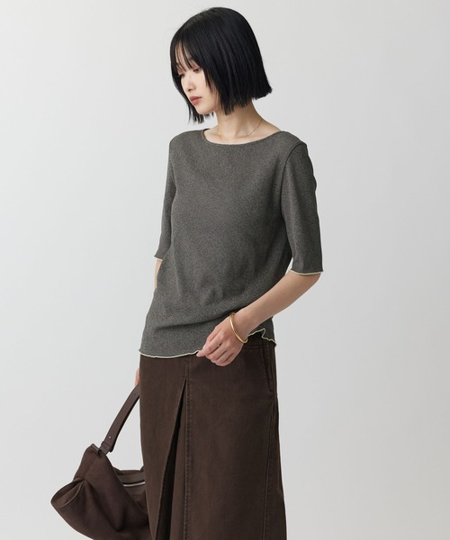 BABYLONE（バビロン）の「シアーメロウカットソー［洗濯可］（Tシャツ/カットソー・レディース・ブラウン/カーキ・フリー）」の5枚目の写真