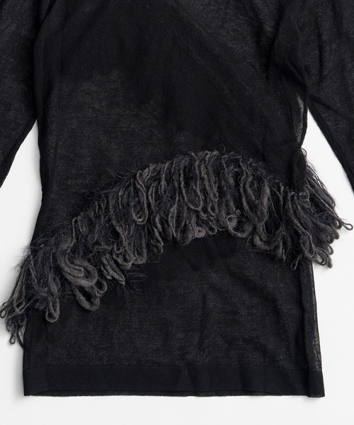 PRANK PROJECT（プランクプロジェクト）の「【2026Autumn Pre-Order】フラッフィーシアーニット / Fluffy Sheer Knit（ニット/セーター・レディース・オフホワイト/ブラック・FREE）」の15枚目の写真