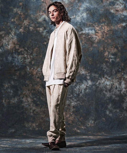 Jih Nunc(ジーヌンク)の「mj11753-コットンリネンジャガードMA-1ブルゾン(JIH-R1221)(MA-1・メンズ・ブラック/キナリ・L/M/S)」の21枚目の写真