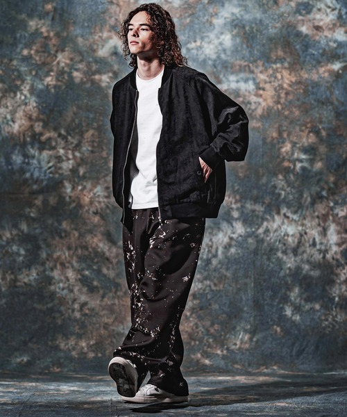 Jih Nunc(ジーヌンク)の「mj11753-コットンリネンジャガードMA-1ブルゾン(JIH-R1221)(MA-1・メンズ・ブラック/キナリ・L/M/S)」の17枚目の写真