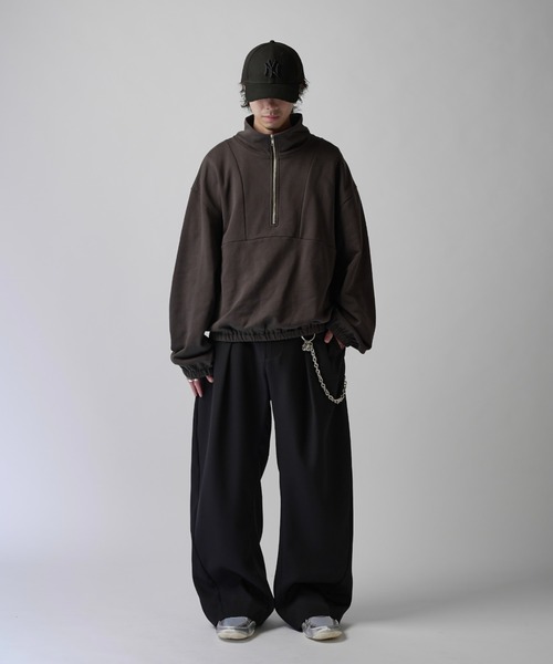 Lui's(ルイス)の「【Neucon】INSIDE-TUCK CURVE SLACKS / インサイドタックカーブスラックスパンツ(スラックス・メンズ・ブラック/チャコールグレー・2/1)」の22枚目の写真