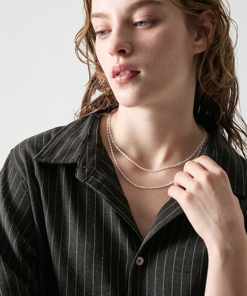 CLEL(クレイル)の「【CLEL】Silver925 Chain Necklace / シルバー925 チェーンネックレス(サイズ調節可)(ネックレス・メンズ・シルバー・FREE)」の2枚目の写真