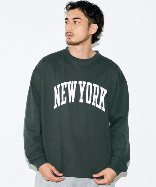 coca(coca)(コカ)の「ワッペンロゴワイドロンT(Tシャツ/カットソー・メンズ・ホワイト/ダークグリーン/ライトグレー/ブラック・L/M/XL)」の4枚目の写真