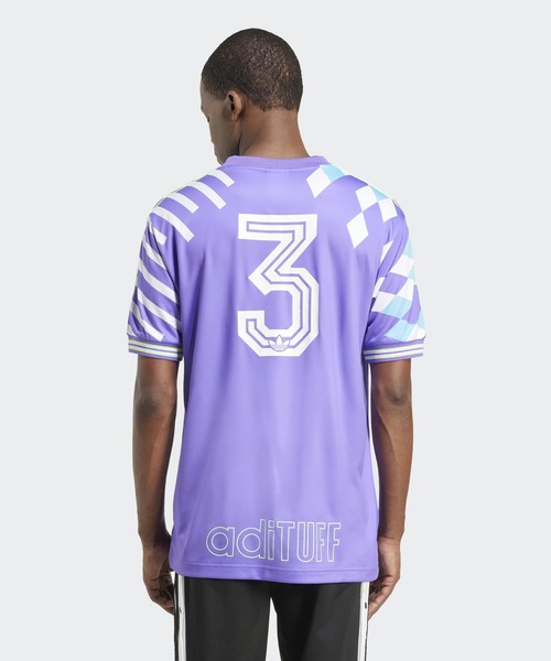 adidas(アディダス)の「ニューウェーブ90年代ジャージー NUWAVE90SJERSEY / 半袖 トップス / アディダスオリジナルス adidas Originals(Tシャツ/カットソー・メンズ・バイオレット・SMALL/MEDIUM/LARGE/X-LARGE/XX-LARGE/3XL)」の2枚目の写真