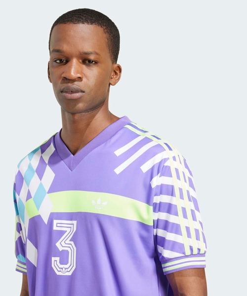 adidas(アディダス)の「ニューウェーブ90年代ジャージー NUWAVE90SJERSEY / 半袖 トップス / アディダスオリジナルス adidas Originals(Tシャツ/カットソー・メンズ・バイオレット・SMALL/MEDIUM/LARGE/X-LARGE/XX-LARGE/3XL)」の3枚目の写真