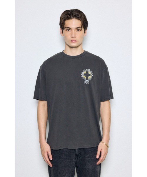 AZUL by moussy(アズールバイマウジー)の「ピグメントグラフィック半袖TEE 夏服 Tシャツ(Tシャツ/カットソー・メンズ・ブラック/ブラック系その他/ブラック系その他2・MEDIUM/LARGE)」の8枚目の写真