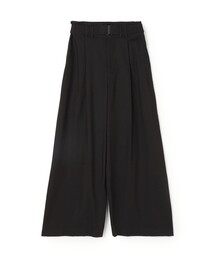 ソフトツイル ベルテッドワイドパンツ
