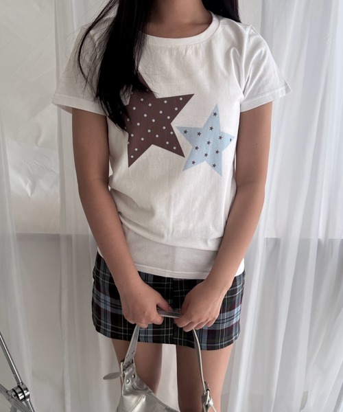 fiere(フィエール)の「ダブルスター半袖Tシャツ(Tシャツ/カットソー・レディース・ホワイト・WM)」の5枚目の写真