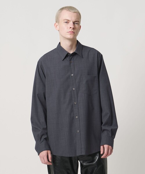 UNITED ARROWS & SONS(ユナイテッドアローズアンドサンズ)の「<UNITED ARROWS & SONS> W/PE TORO REG SHIRT/シャツ(シャツ/ブラウス・メンズ・グレー系/ネイビー・M/L/XL/S)」の1枚目の写真