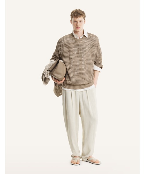 Maison Kitsune(メゾンキツネ)の「LARGE OPEN KNIT JUMPER(ニット/セーター・メンズ・ベージュ系その他・L/M)」の5枚目の写真