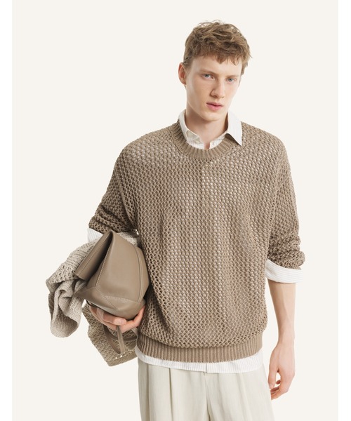 Maison Kitsune(メゾンキツネ)の「LARGE OPEN KNIT JUMPER(ニット/セーター・メンズ・ベージュ系その他・L/M)」の6枚目の写真