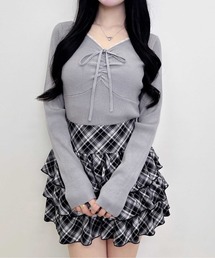 【WEB限定】フロントギャザーニット