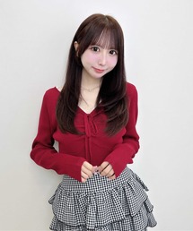 【WEB限定】フロントギャザーニット