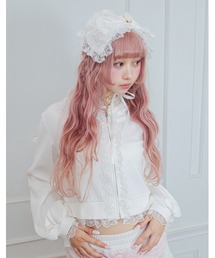 Fiorforte（フィオルフォルテ）の「lacy ribbon zip up hoodie（その他アウター）」