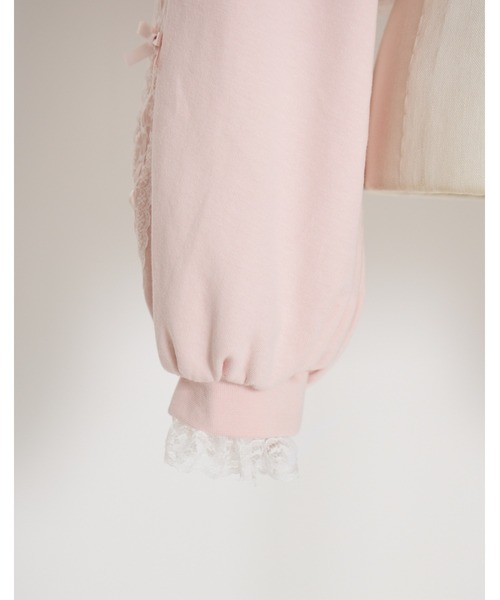 Fiorforte（フィオルフォルテ）の「lacy ribbon zip up hoodie（その他アウター・レディース・ホワイト/ピンク・FREE）」の9枚目の写真