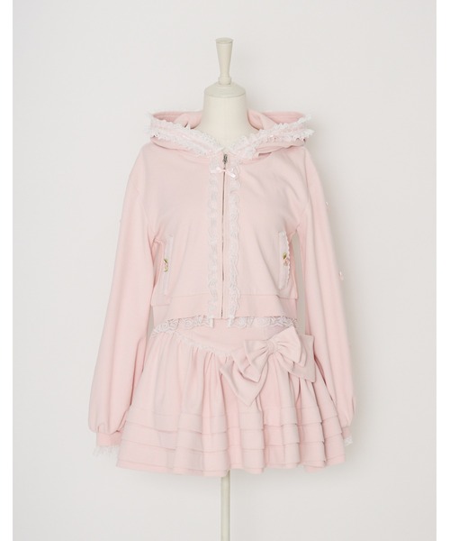 Fiorforte（フィオルフォルテ）の「lacy ribbon zip up hoodie（その他アウター・レディース・ホワイト/ピンク・FREE）」の18枚目の写真