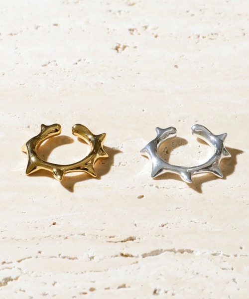 Soierie(ソワリー)の「ローエッジ カフ リング / Raw edge cuff ring(リング・レディース・ゴールド/シルバー・FREE)」の5枚目の写真