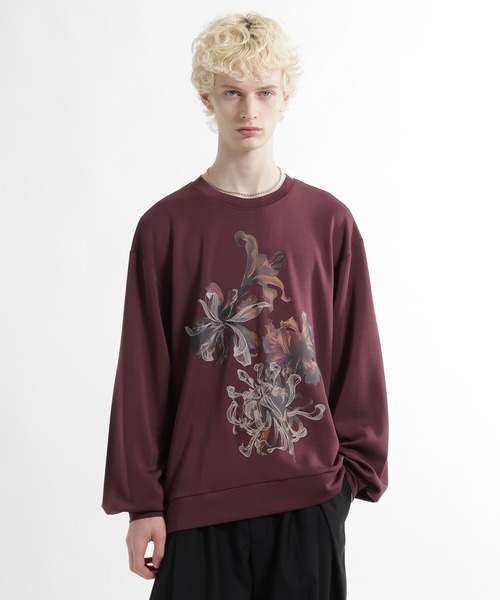 HARE（ハレ）の「フラワーARTフロントプリントカット(HARE)（Tシャツ/カットソー・メンズ・ホワイト/ブラック/レッド・FREE）」の3枚目の写真