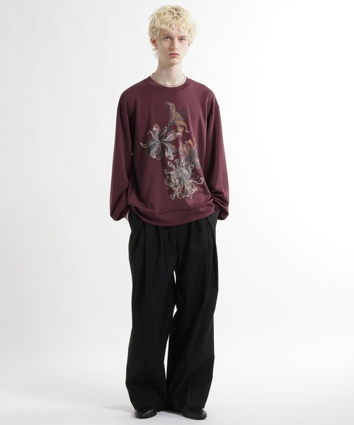HARE（ハレ）の「フラワーARTフロントプリントカット(HARE)（Tシャツ/カットソー・メンズ・ホワイト/ブラック/レッド・FREE）」の8枚目の写真