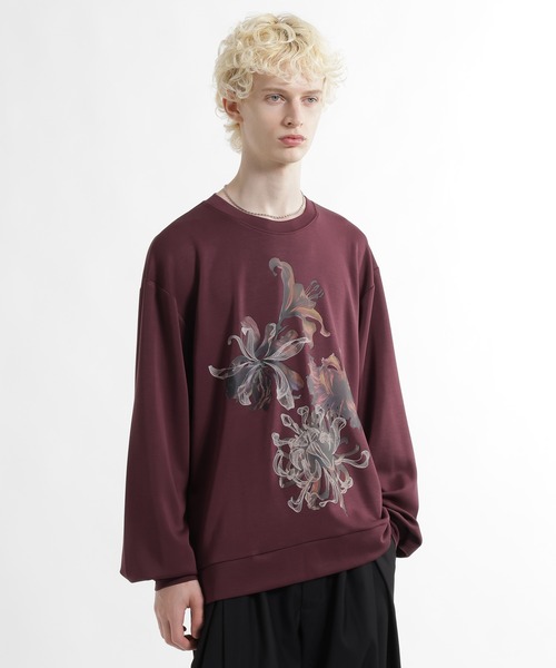 HARE（ハレ）の「フラワーARTフロントプリントカット(HARE)（Tシャツ/カットソー・メンズ・ホワイト/ブラック/レッド・FREE）」の12枚目の写真