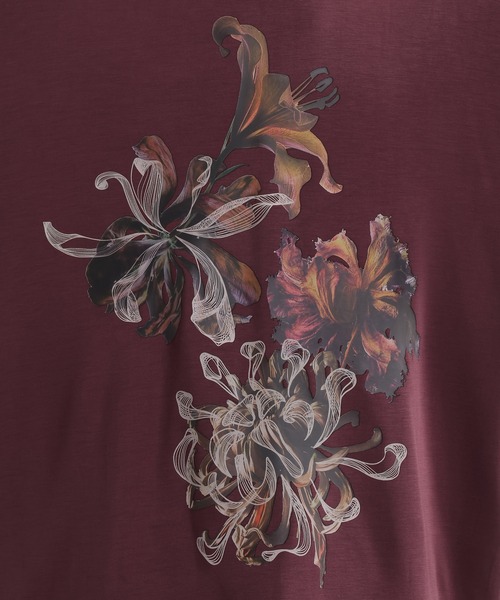 HARE（ハレ）の「フラワーARTフロントプリントカット(HARE)（Tシャツ/カットソー・メンズ・ホワイト/ブラック/レッド・FREE）」の22枚目の写真