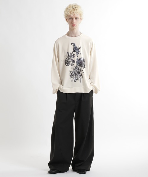 HARE（ハレ）の「フラワーARTフロントプリントカット(HARE)（Tシャツ/カットソー・メンズ・ホワイト/ブラック/レッド・FREE）」の4枚目の写真