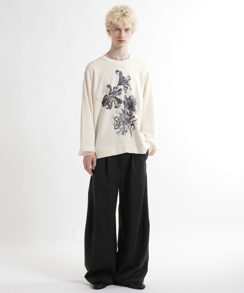 HARE（ハレ）の「フラワーARTフロントプリントカット(HARE)（Tシャツ/カットソー・メンズ・ホワイト/ブラック/レッド・FREE）」の5枚目の写真