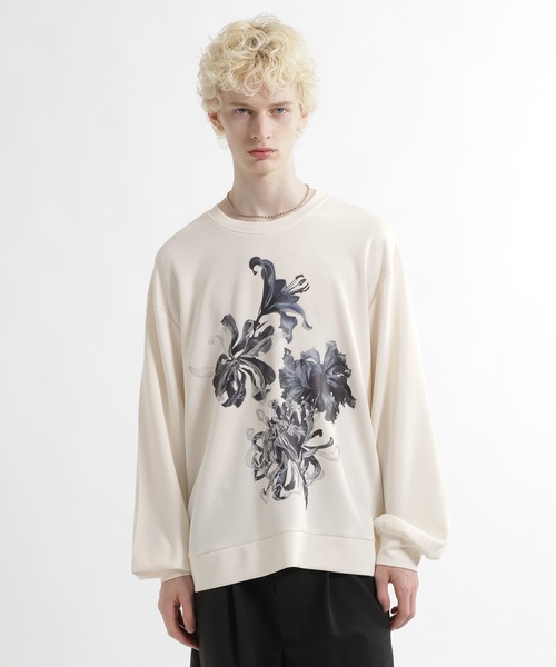 HARE（ハレ）の「フラワーARTフロントプリントカット(HARE)（Tシャツ/カットソー・メンズ・ホワイト/ブラック/レッド・FREE）」の10枚目の写真