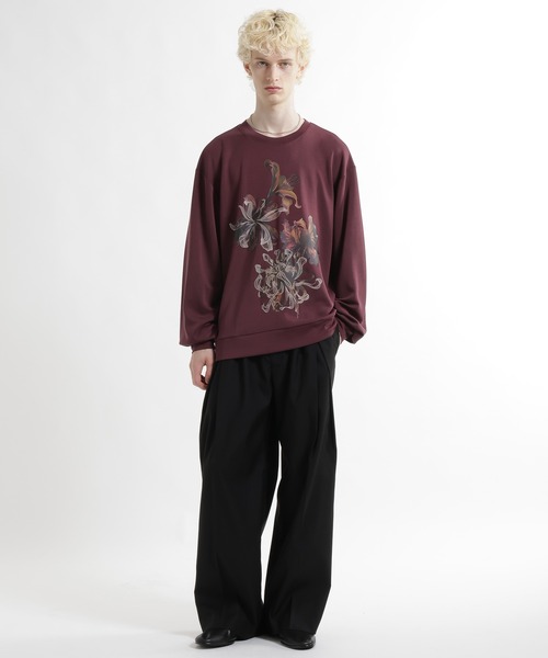 HARE（ハレ）の「フラワーARTフロントプリントカット(HARE)（Tシャツ/カットソー・メンズ・ホワイト/ブラック/レッド・FREE）」の9枚目の写真