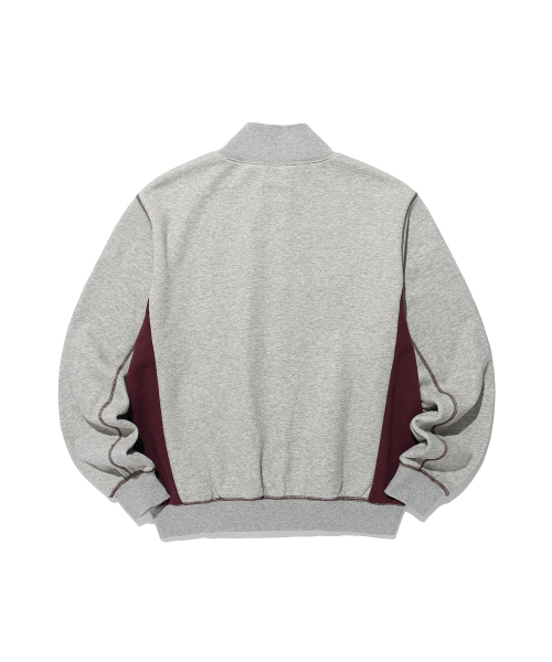 NICE GHOST CLUB(ナイスゴーストクラブ)の「3STAR LOGO HIGH NECK ZIP UP_GREY(NG2GFUM481A)(スウェット・レディース・グレー・SMALL/MEDIUM/LARGE)」の2枚目の写真
