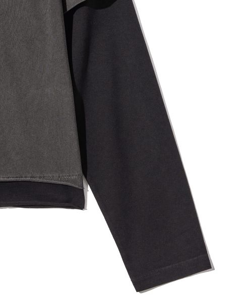 GAKKAI UNIONS(ガッカイユニオンズ)の「NOISE PIGMENT レイヤードロングスリーブ チャコール(Tシャツ/カットソー・レディース・その他・SMALL/MEDIUM/LARGE)」の7枚目の写真