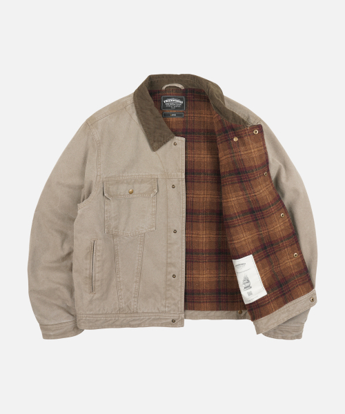 FRIZMWORKS（フリズムワークス）の「HEAVY CANVAS STORM TRUCKER JACKET _ MUD（デニムジャケット・メンズ・その他・SMALL/MEDIUM/LARGE/X-LARGE）」の2枚目の写真