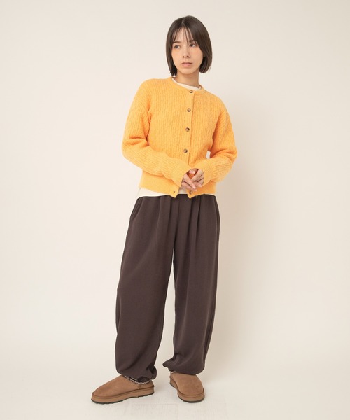 RNA-N（アールエヌエーエヌ）の「R4526 ルーズ裏毛タックスウェットパンツ（その他パンツ・レディース・ブラウン/杢グレー/ブルー・FREE）」の22枚目の写真